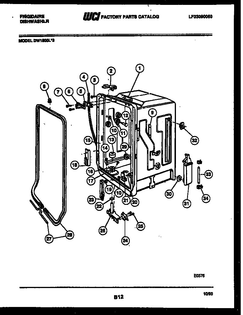 Tub and frame parts