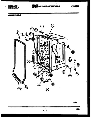 Tub and frame parts