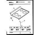 Frigidaire RG36BNW1 cooktop parts diagram