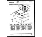 Frigidaire REG533DW3 cooktop and broiler parts diagram