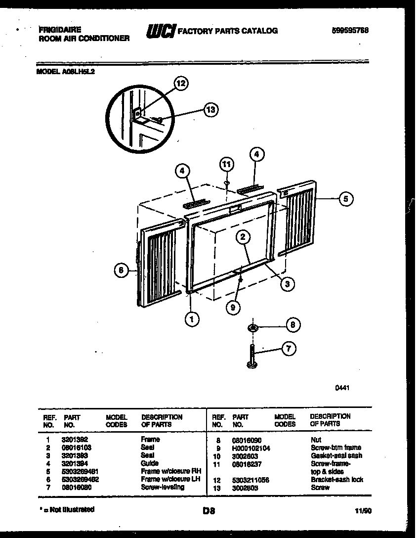 Window mounting parts