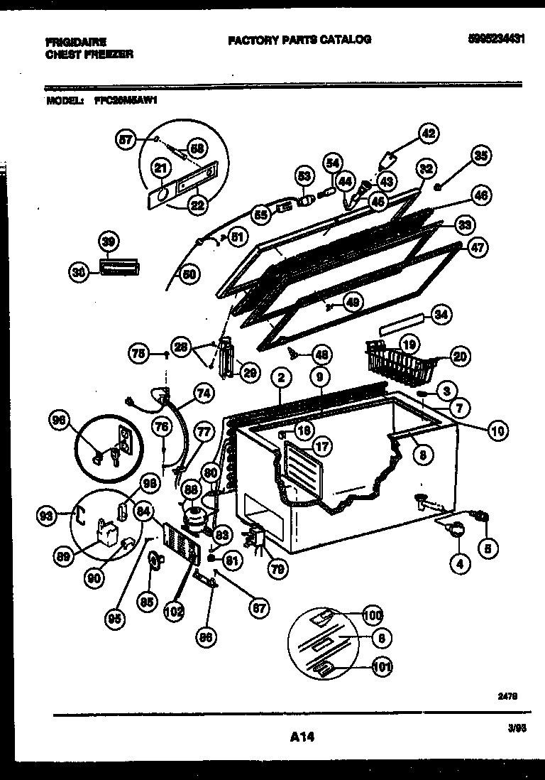 Chest freezer parts