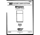 Frigidaire FPCE19TFH1 cover page diagram
