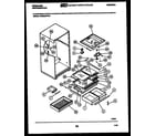 Frigidaire FPCE19TFW1 shelves and supports diagram