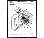 Frigidaire FPCE19TFH1 shelves and supports diagram
