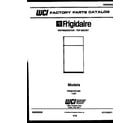 Frigidaire FPES18TLL3 cover page diagram