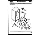 Frigidaire FPES19TFW2 shelves and supports diagram