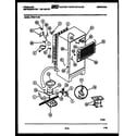 Frigidaire FPS21TLF3 system and automatic defrost parts diagram