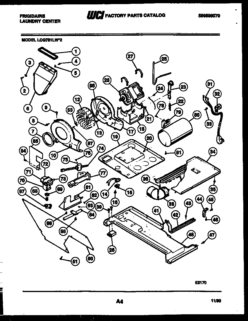 Motor, blower and body assembly