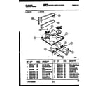 Frigidaire R21CL6 backguard and cooktop parts diagram