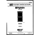 Frigidaire REG78WLB1 cover page- text only diagram