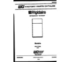 Frigidaire FPD17TFF2 cover page diagram