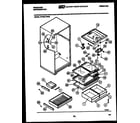 Frigidaire FPCE21TNL2 shelves and supports diagram