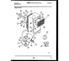Frigidaire FPI17TFF2 system and automatic defrost parts diagram