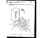 Frigidaire FPES18TLH4 shelves and supports diagram