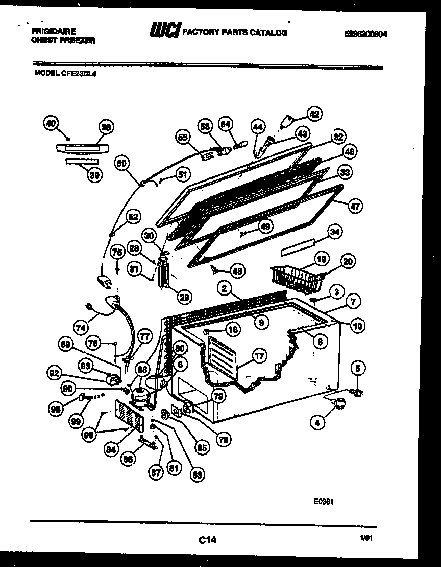 Chest freezer parts