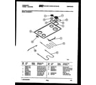 Frigidaire REG533NL1 cooktop and broiler parts diagram