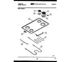 Frigidaire RG533NW1 cooktop and broiler parts diagram