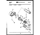 Frigidaire DGDMFL2 blower and drive parts diagram