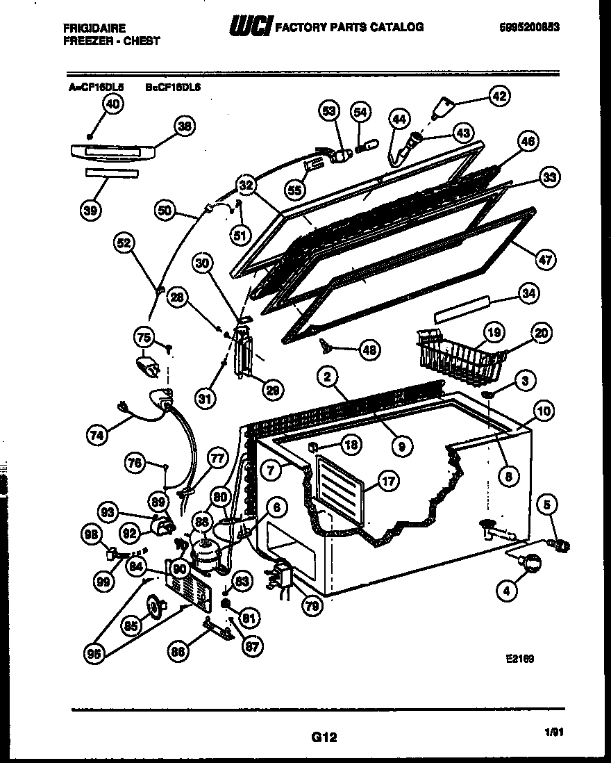 Chest freezer parts