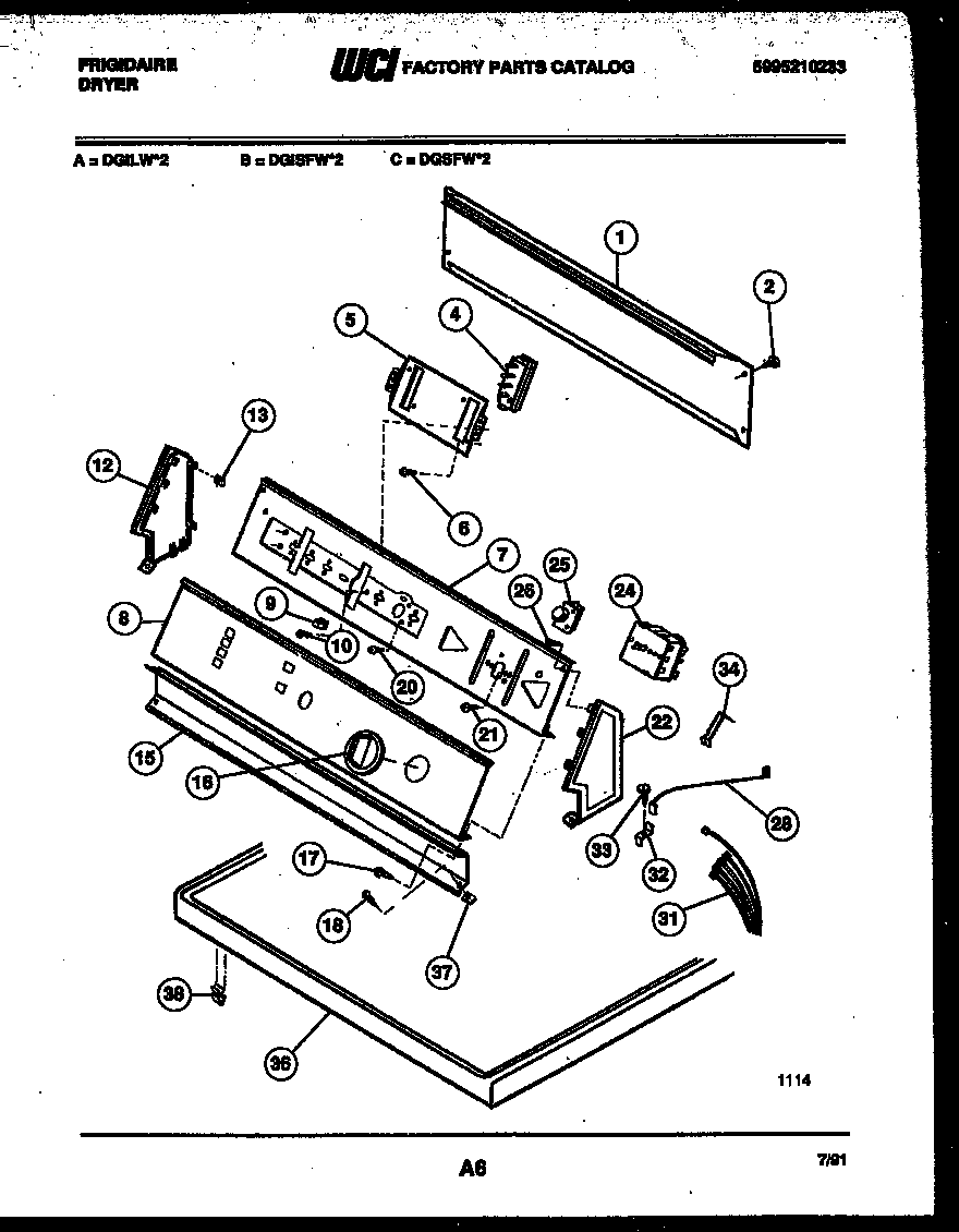 CONSOLE AND CONTROL PARTS