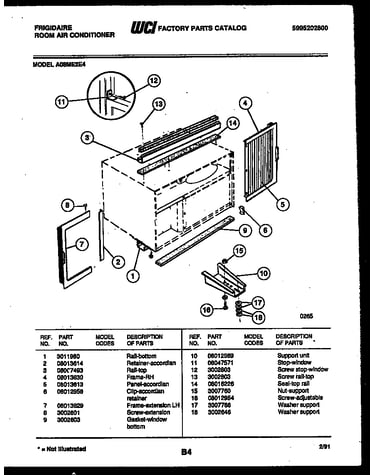 Window mounting parts