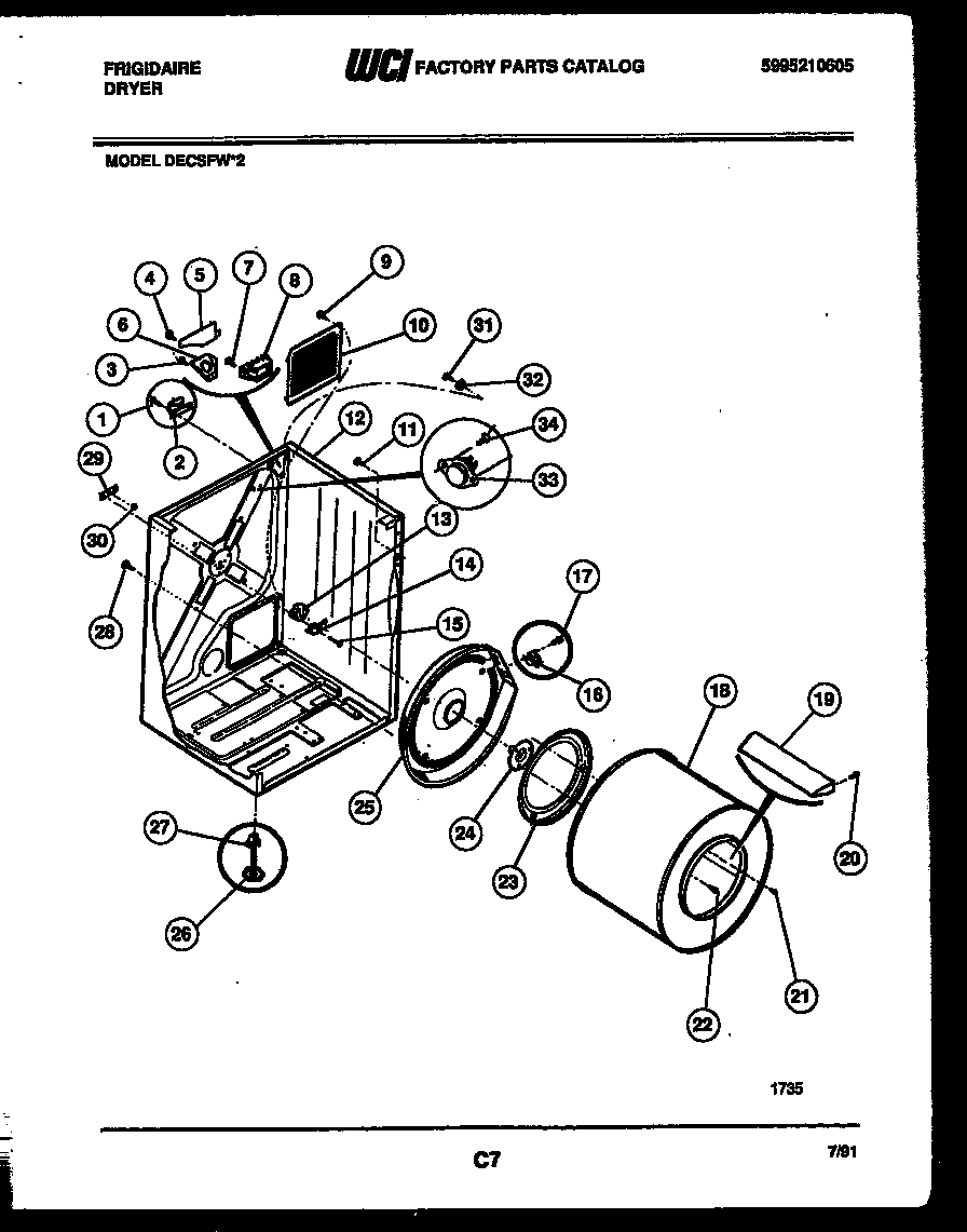 Cabinet and component parts