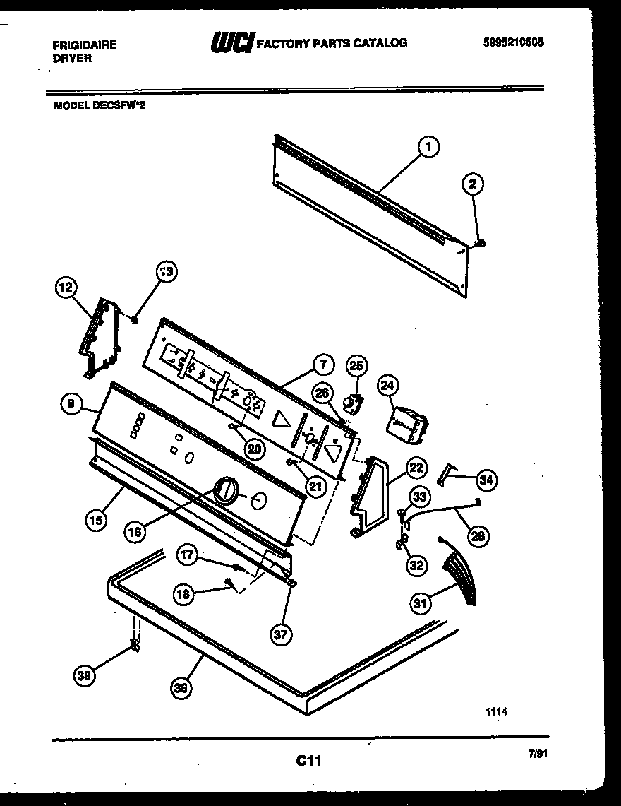 Console and control parts