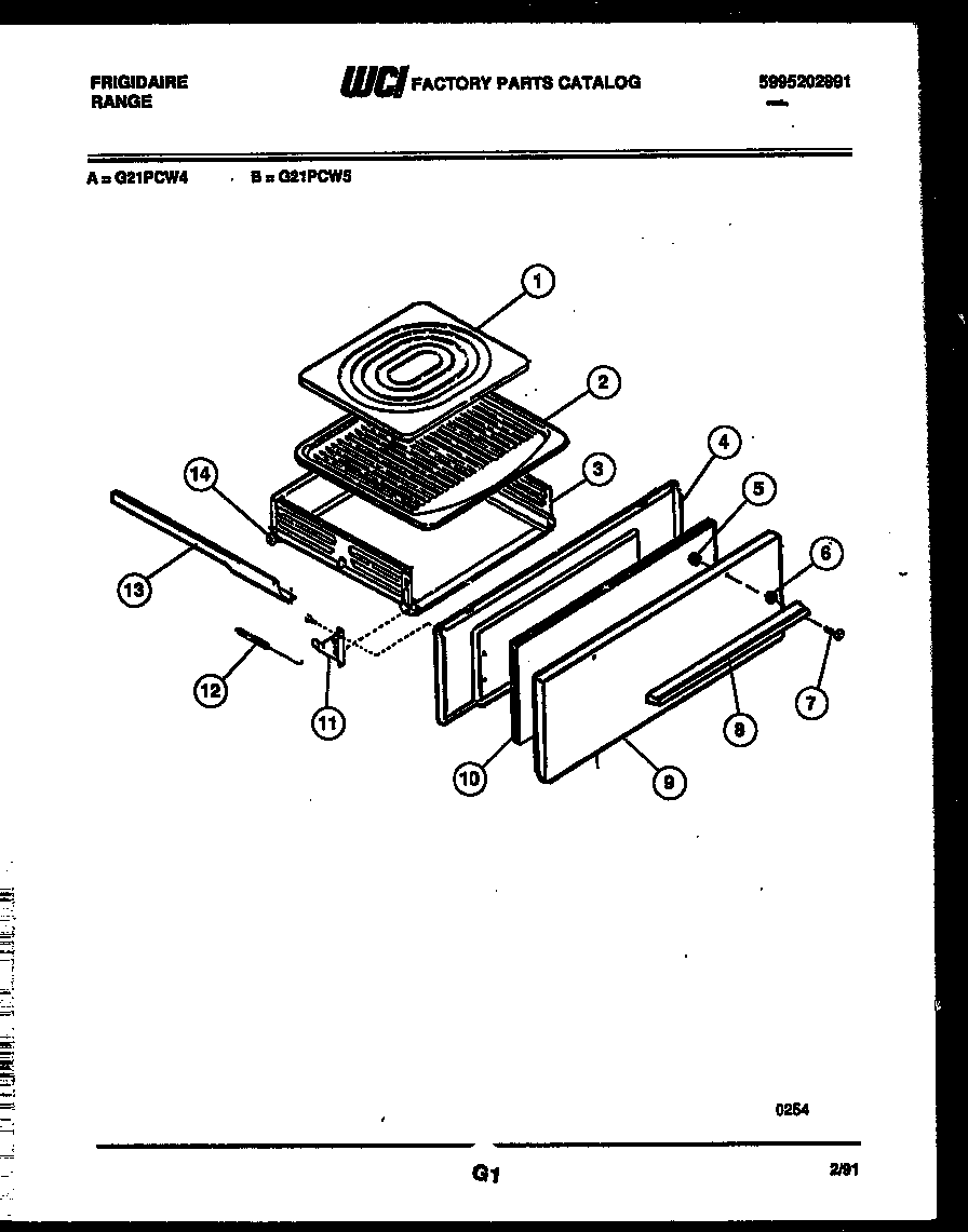 BROILER DRAWER PARTS