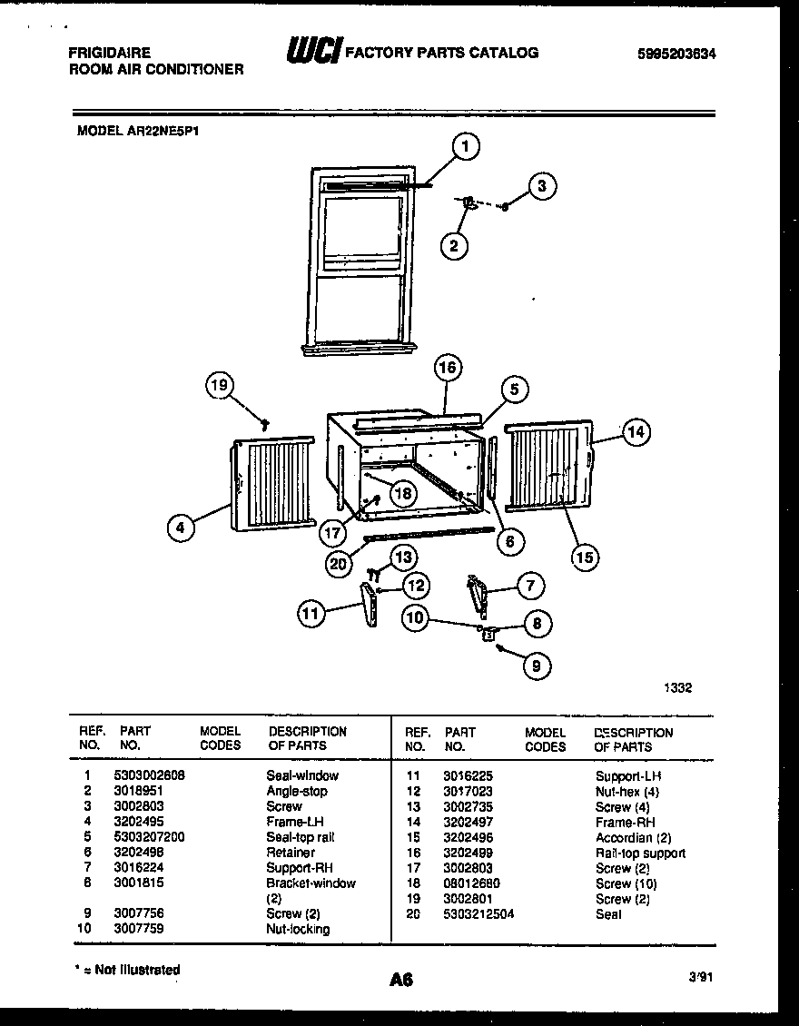 Window mounting parts