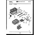 Frigidaire FP18TLW4 shelves and supports diagram
