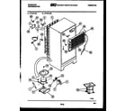 Frigidaire FP18TLW4 system and automatic defrost parts diagram