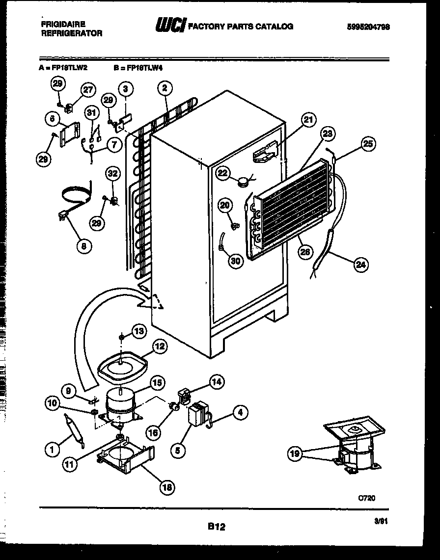 System and automatic defrost parts