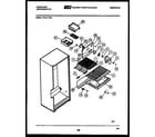 Frigidaire FPE21TFA3 shelves and supports diagram
