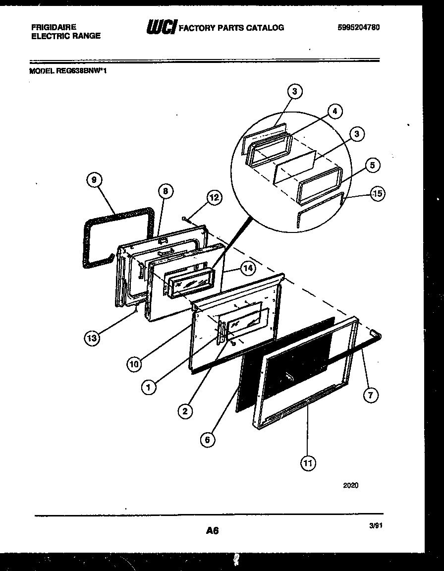 LOWER OVEN DOOR PARTS