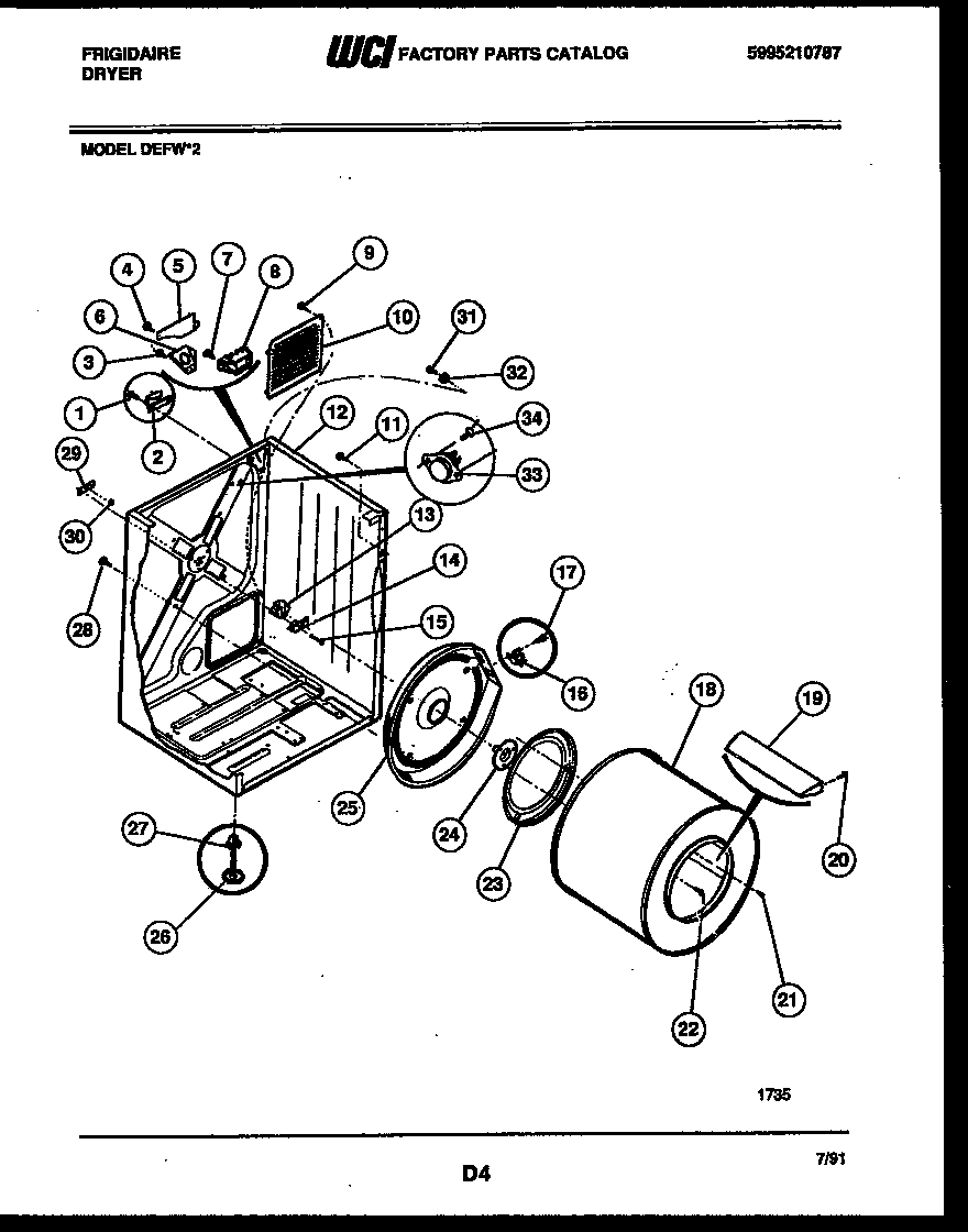 CABINET AND COMPONENT PARTS