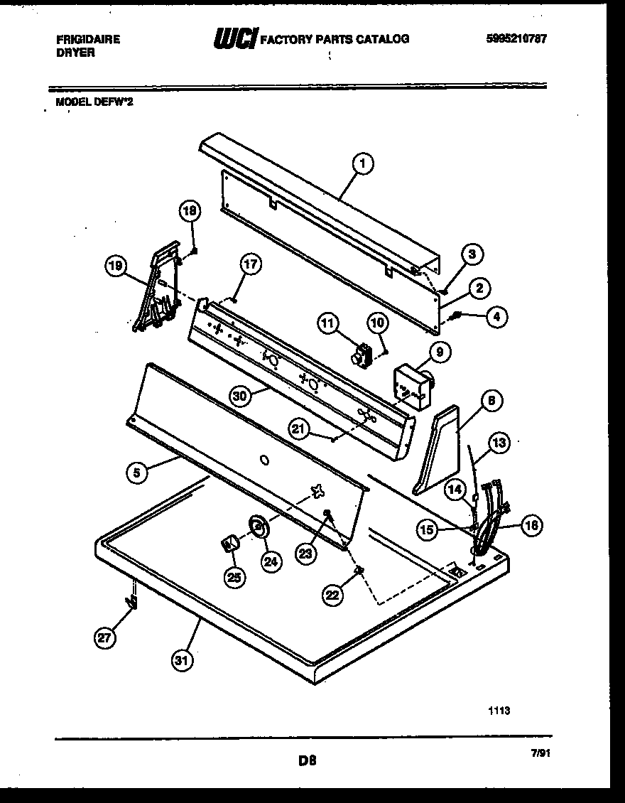 Console and control parts