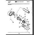 Frigidaire DEFW2 blower and drive parts diagram