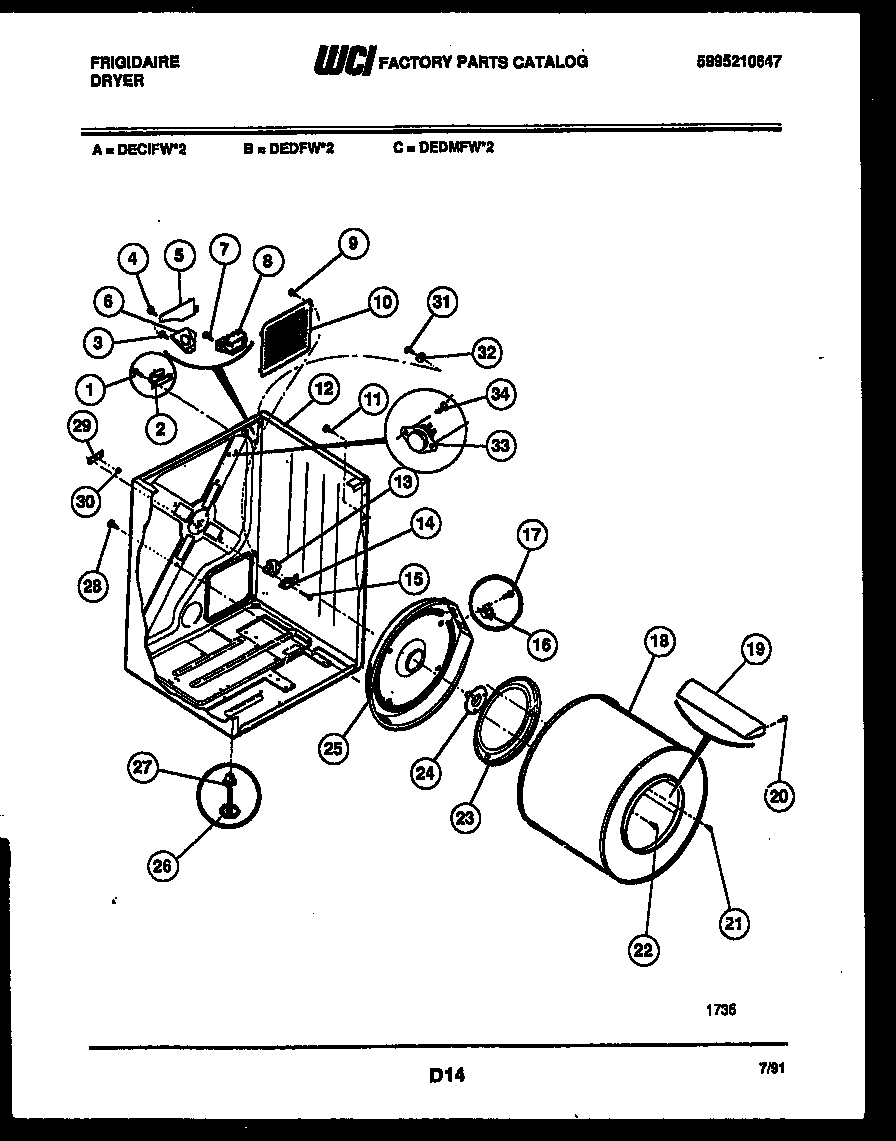 CABINET AND COMPONENT PARTS
