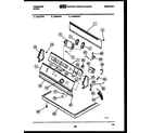 Frigidaire DEDMFL2 console and control parts diagram