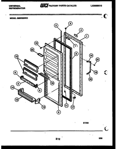 Refrigerator door parts