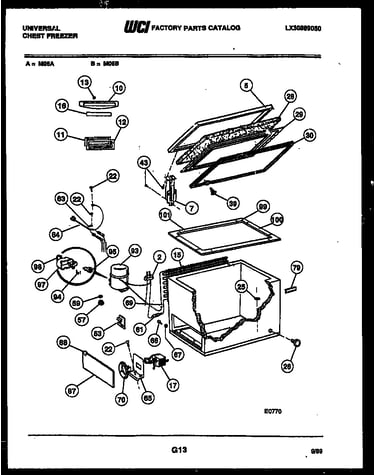 Chest freezer parts