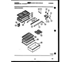 White-Westinghouse GTN140WC3 shelves and supports diagram