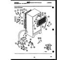 White-Westinghouse GTN140WB3 system and automatic defrost parts diagram