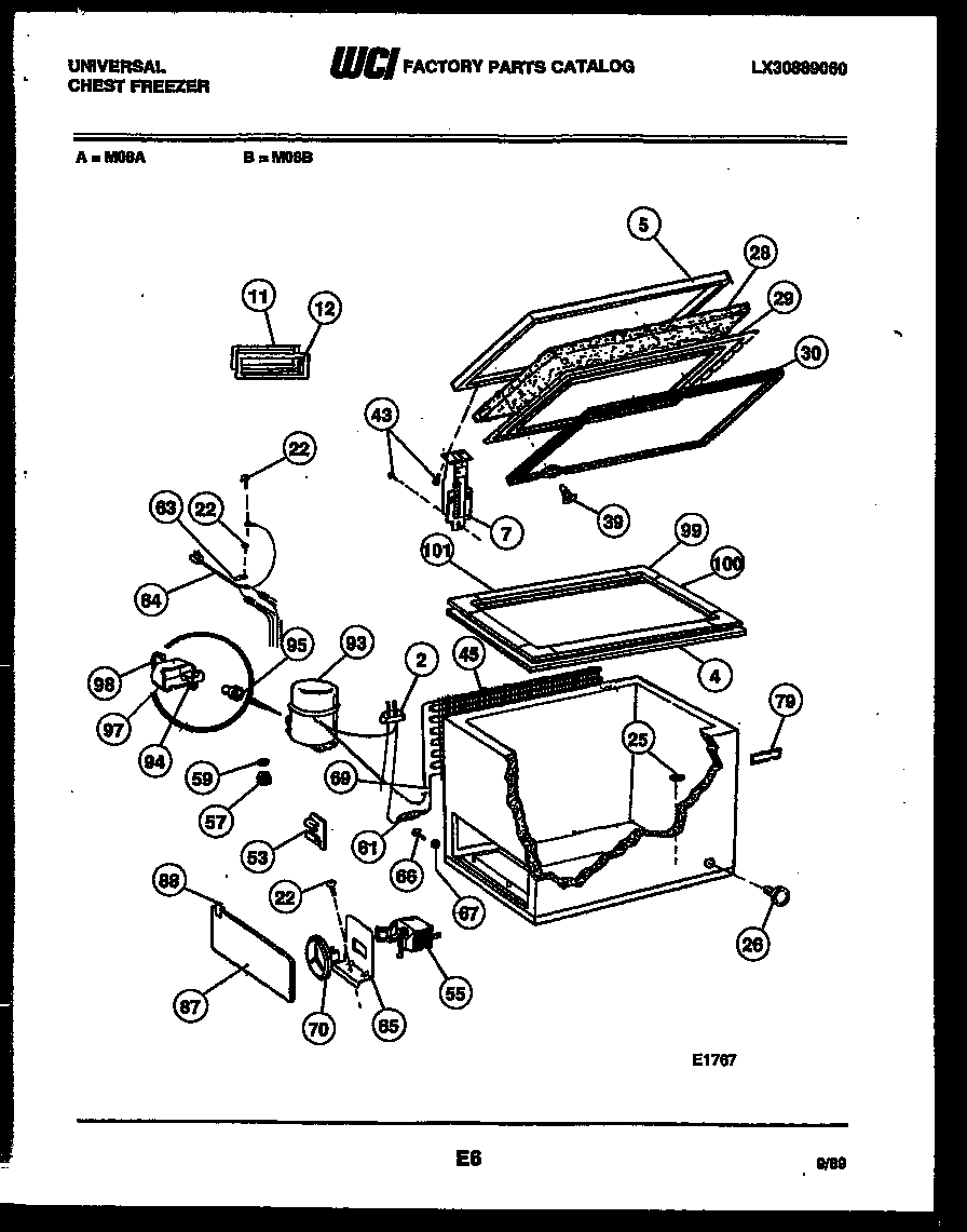 CHEST FREEZER PARTS