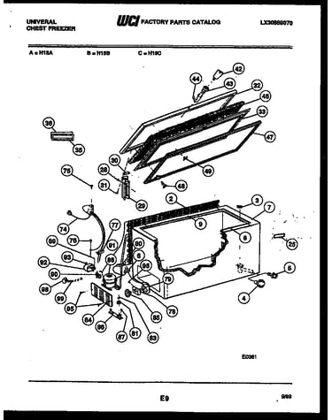 Chest freezer parts