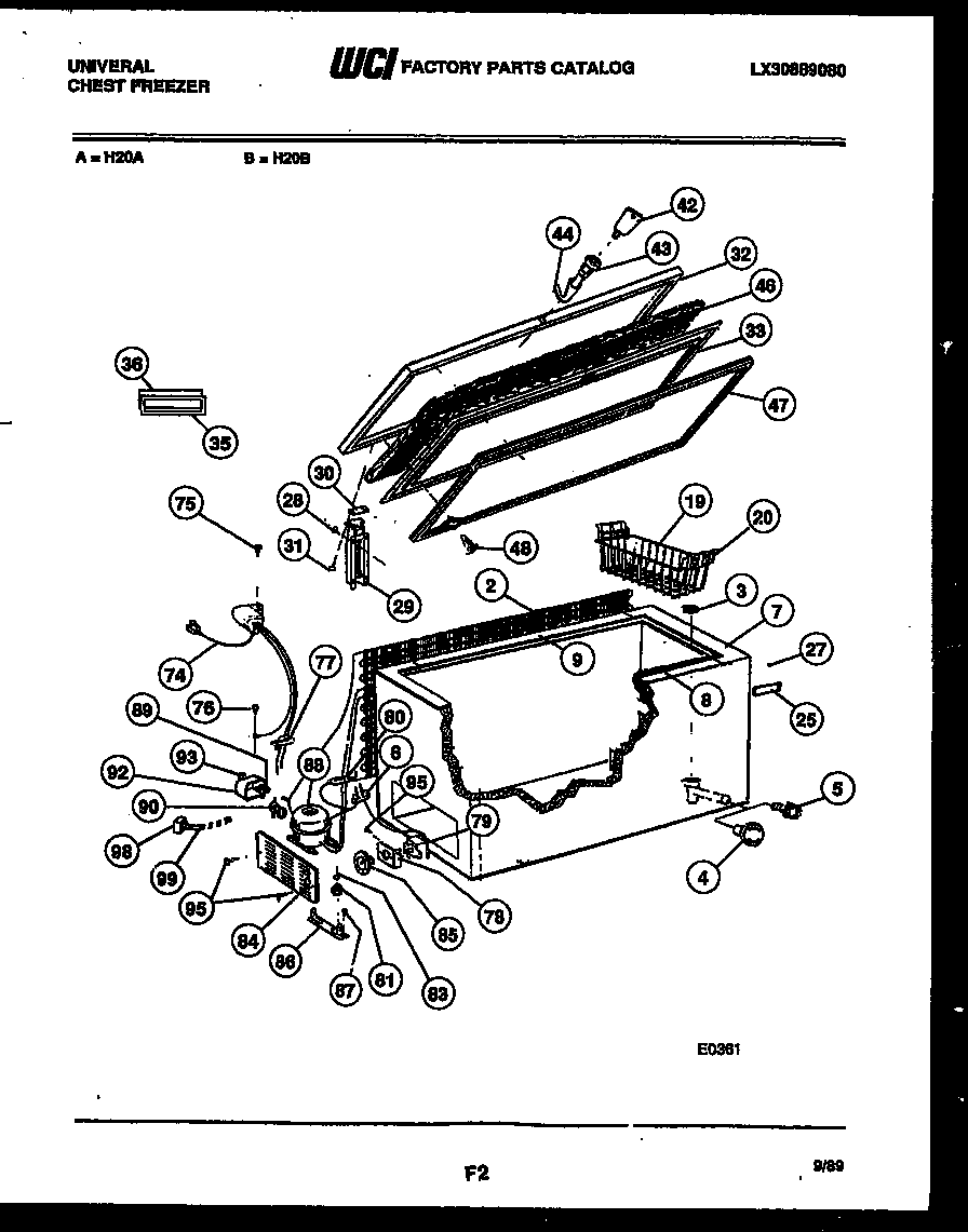 Chest freezer parts