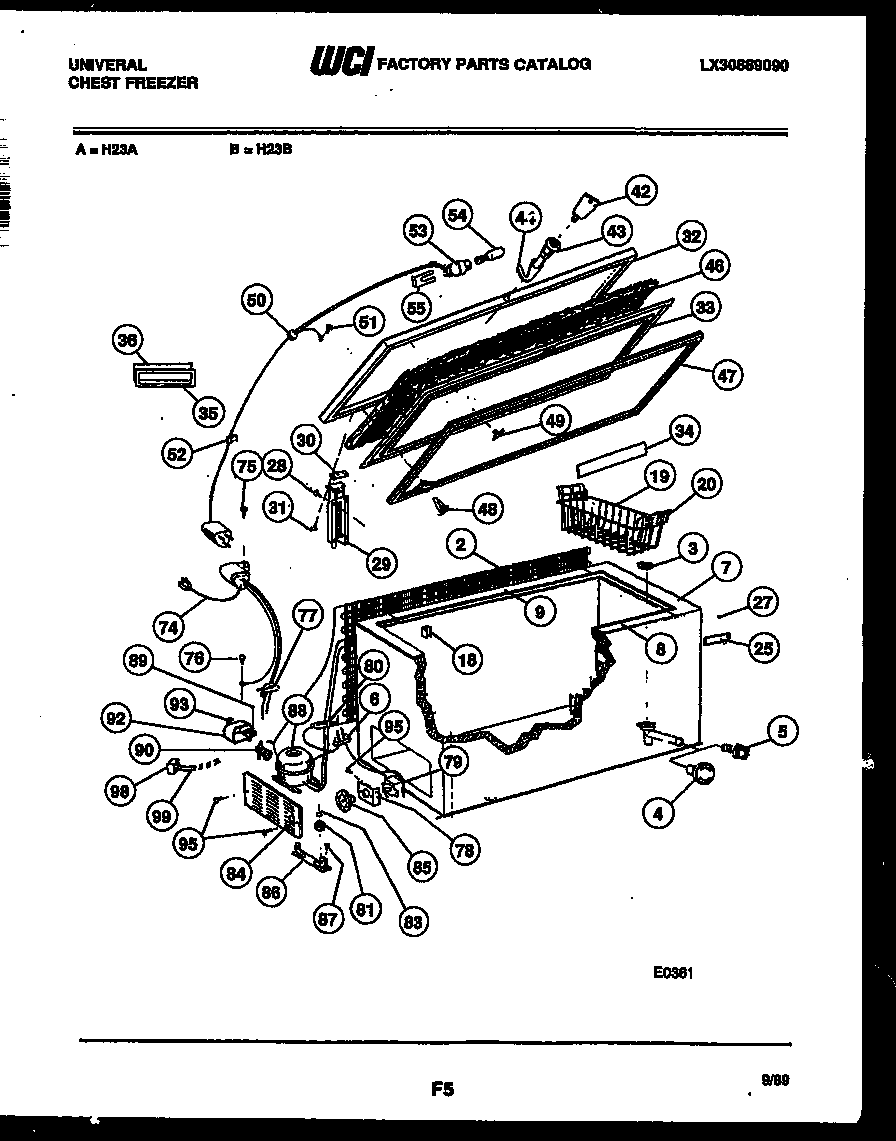 CHEST FREEZER PARTS