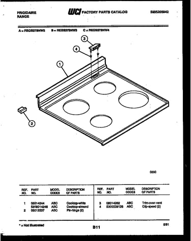 Cooktop parts
