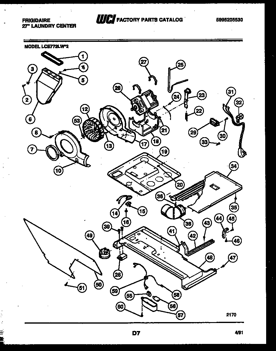 Motor, blower and body assembly